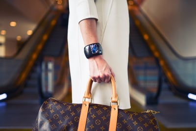 Woman Wearing Luxury Bag